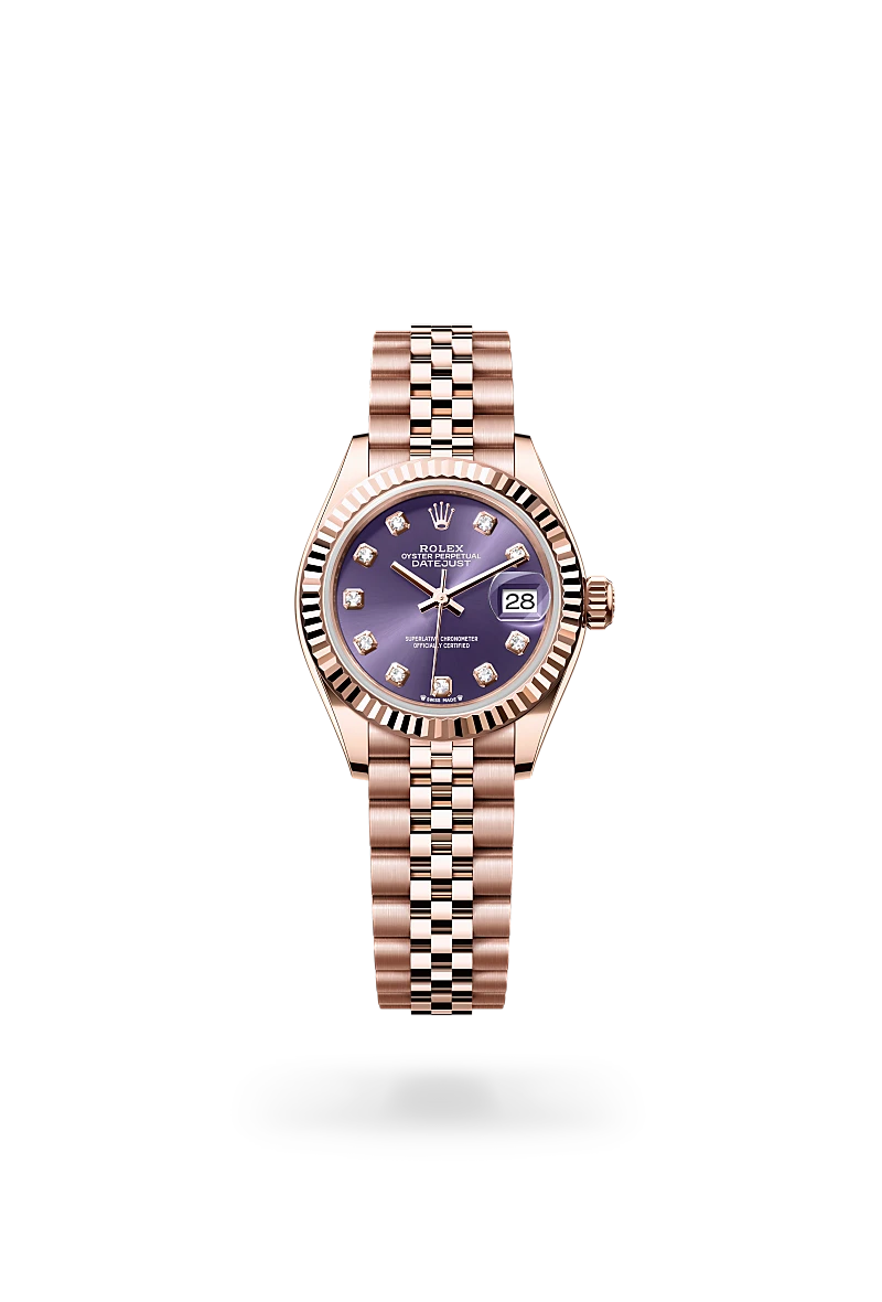 rolex lady-datejust in 18 ct everose gold, m279175-0020 - global watch company