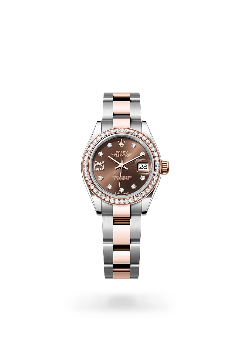 rolex lady-datejust in everose rolesor - combination of oystersteel and everose gold, m279381rbr-0004 - global watch company