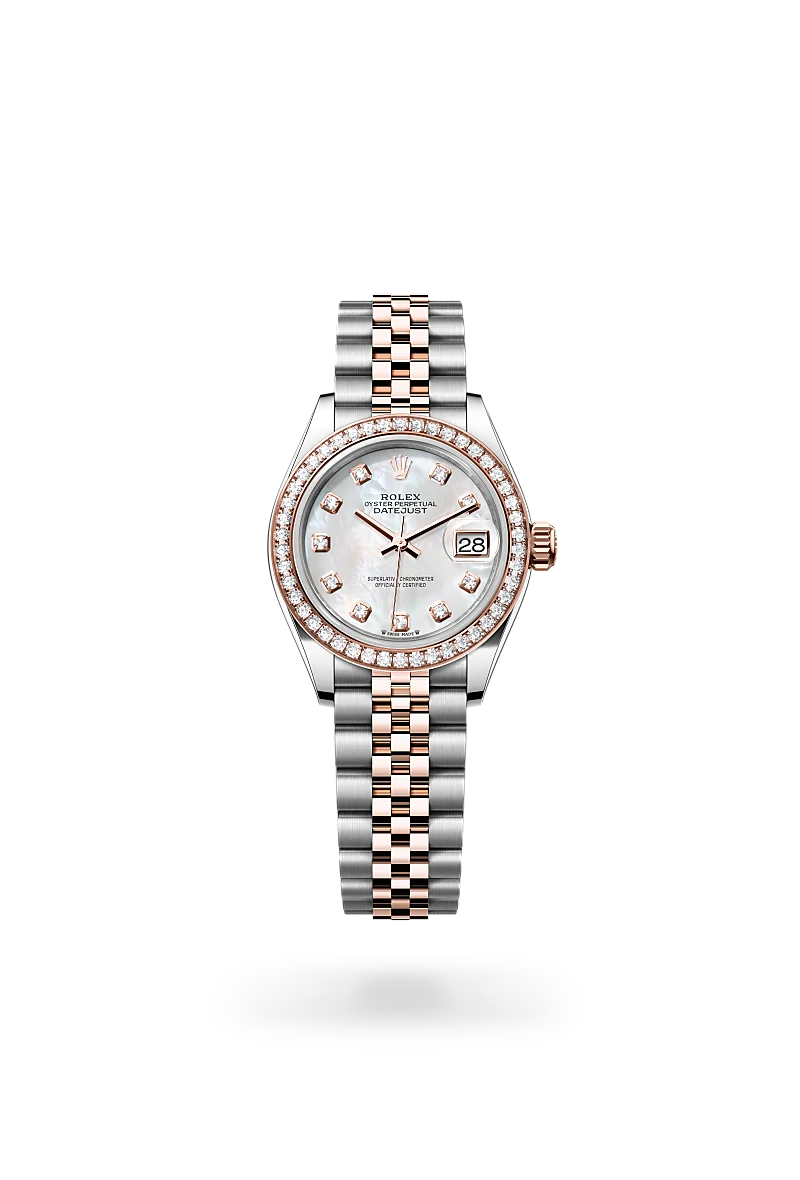 rolex lady-datejust in everose rolesor - combination of oystersteel and everose gold, m279381rbr-0013 - global watch company