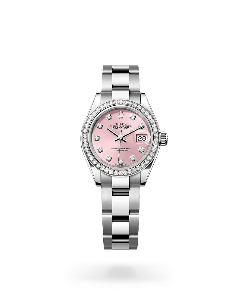 rolex lady-datejust in white rolesor - combination of oystersteel and white gold, m279384rbr-0004 - global watch company