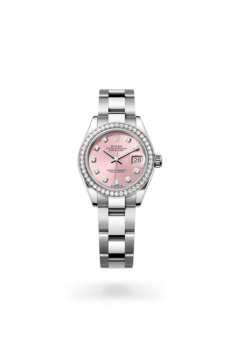 rolex lady-datejust in white rolesor - combination of oystersteel and white gold, m279384rbr-0004 - global watch company