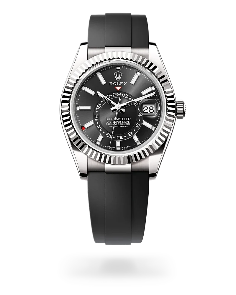 rolex sky-dweller in 18 ct white gold, m336239-0002 - global watch company