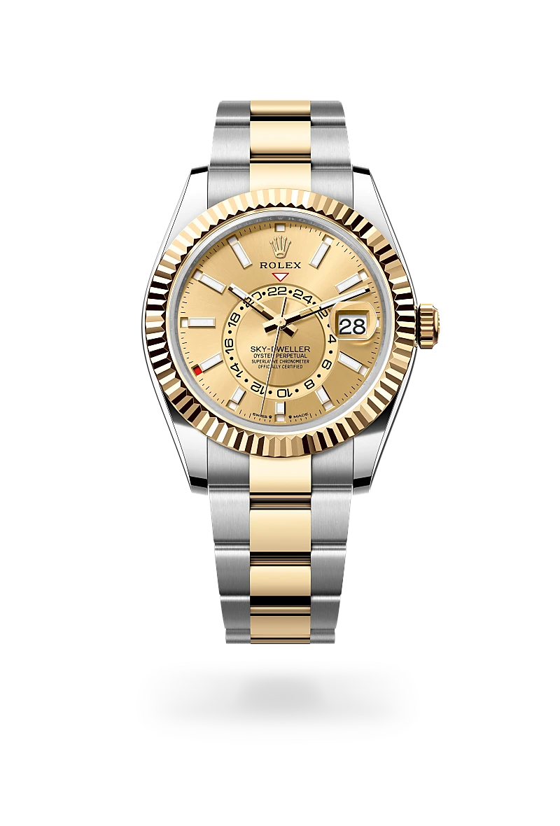 rolex sky-dweller in yellow rolesor - combination of oystersteel and yellow gold, m336933-0001 - global watch company