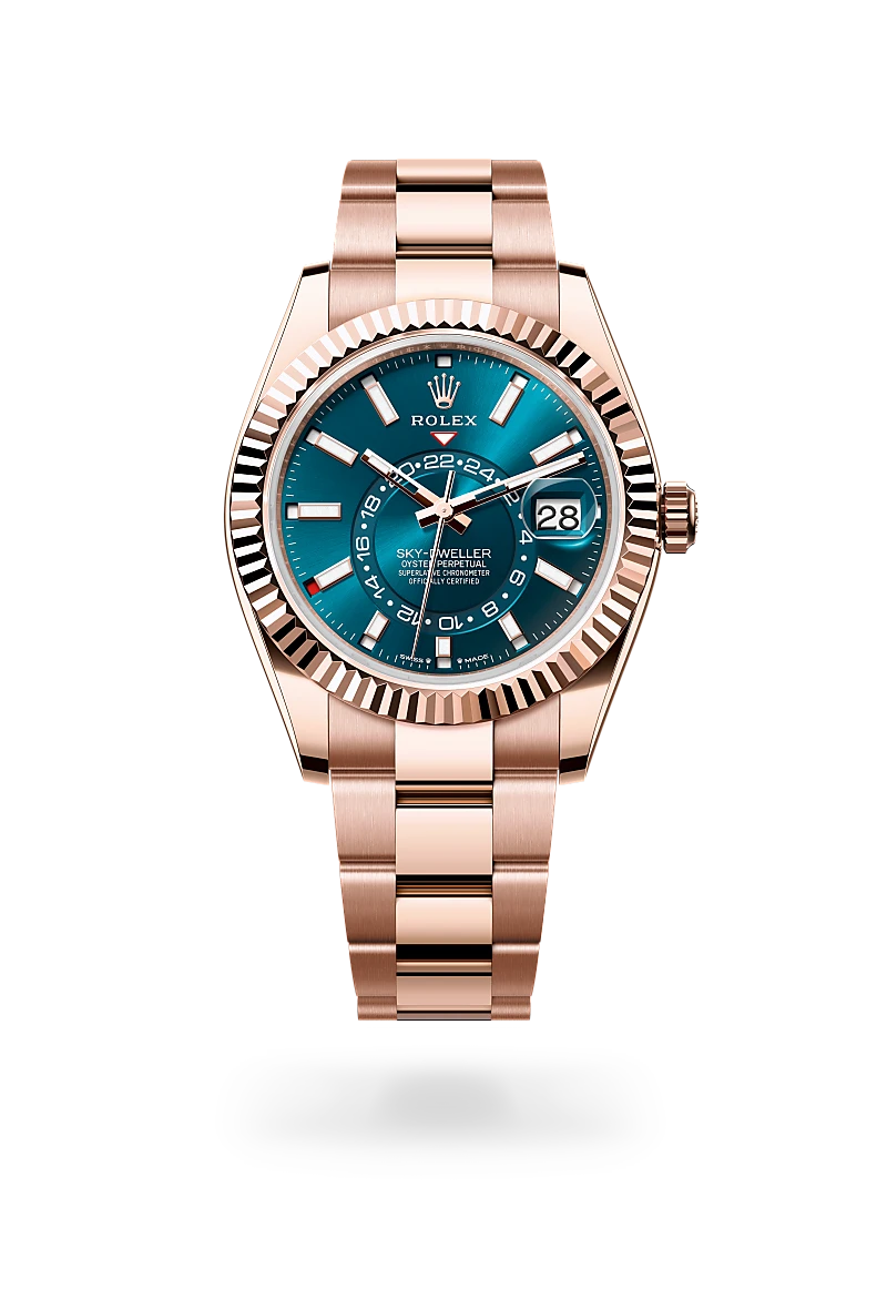 rolex sky-dweller in 18 ct everose gold, m336935-0001 - global watch company