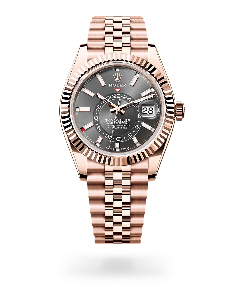 rolex sky-dweller in 18 ct everose gold, m336935-0008 - global watch company