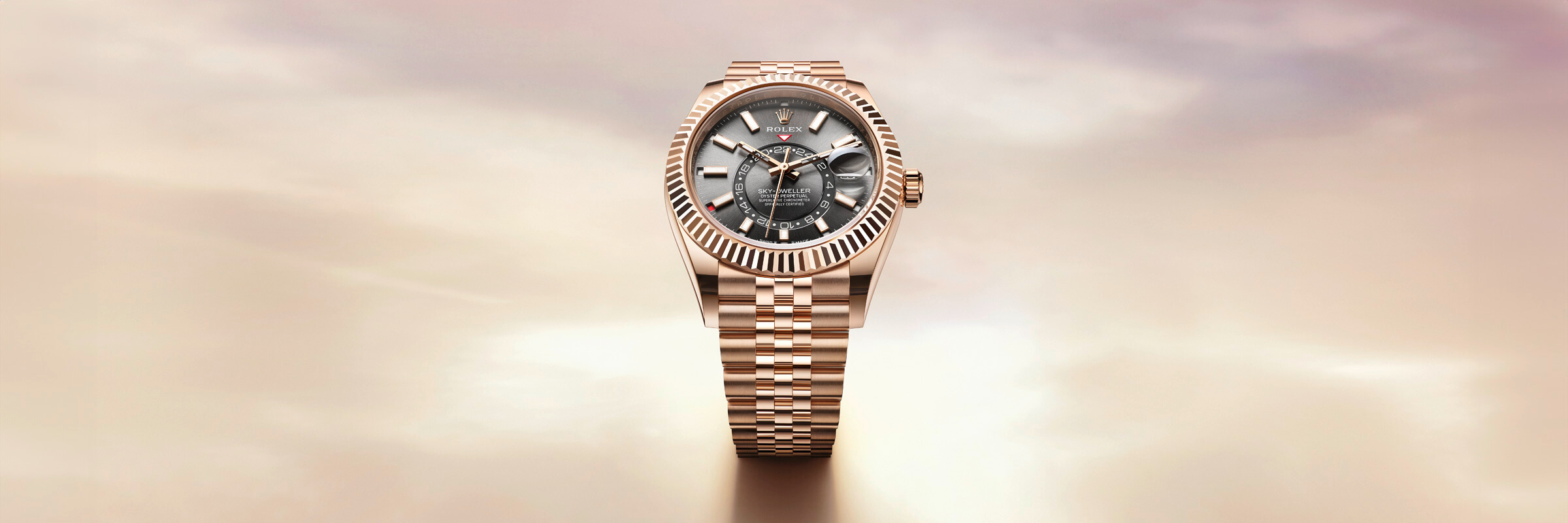 rolex sky-dweller in 18 ct everose gold, m336935-0008 - global watch company