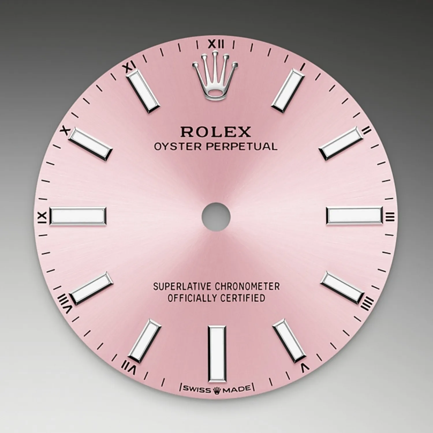 pink dial oystersteel m124200 0004