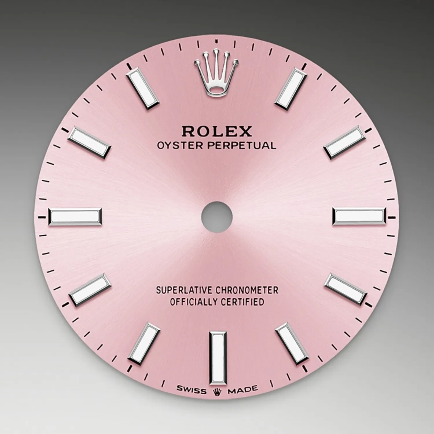 pink dial oystersteel m277200 0004