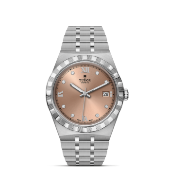 A M28500-0009 watch with a rose gold dial.