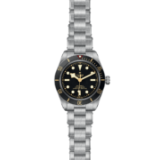 The M79030N-0001 watch on a black background.