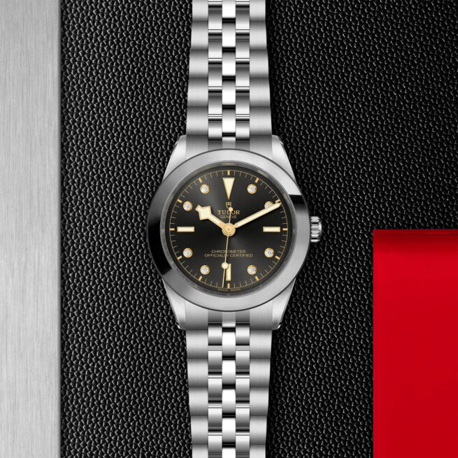 A tudor M79660-0004 watch with a black dial.