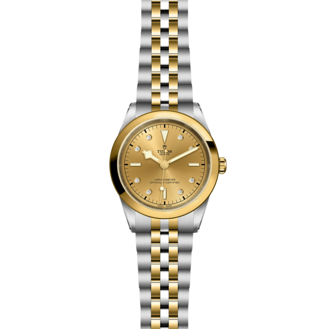 A Rolex ladies watch with a yellow dial (M79683-0008).