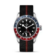 tudor M79830RB-0003 watch with red and blue bezel.