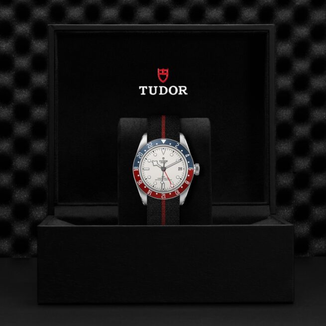 A tudor M79830RB-0012 watch in a black box.