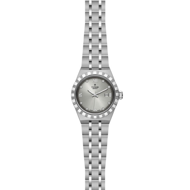 A women's watch with a M28300-0002 bracelet on a black background.