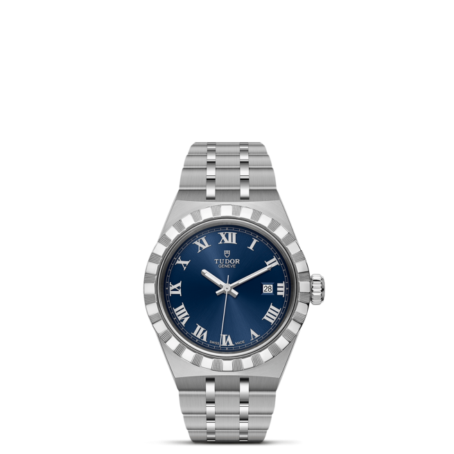 A M28300-0006 watch with blue roman numerals.