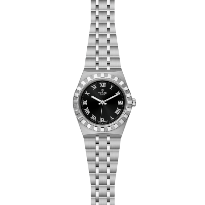 A women's watch with M28400-0003 dials on a black background.