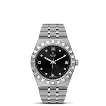A ladies watch with M28400-0004 dials on a black background.
