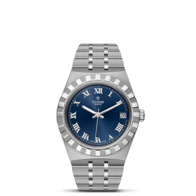 A M28400-0006 watch with blue roman numerals.