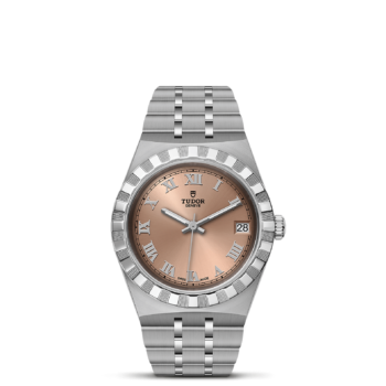 A ladies watch with the M28400-0009 dial on a black background.