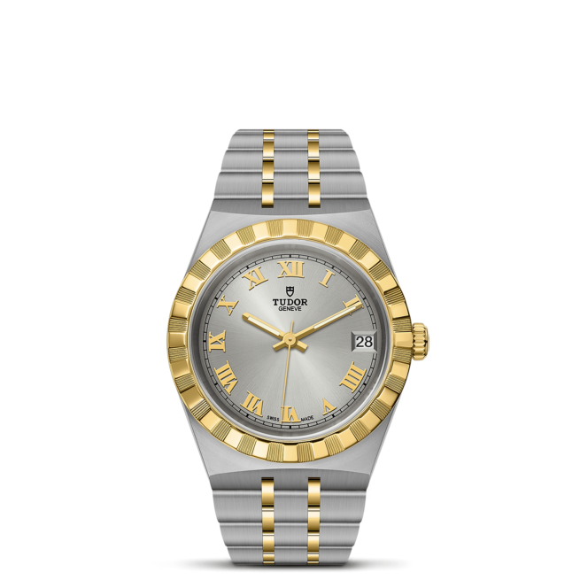 tudor M28403-0001 ladies's watch in two tone gold and silver.