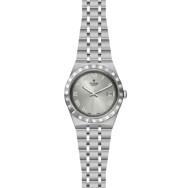 A women's M28500-0001 watch on a black background.