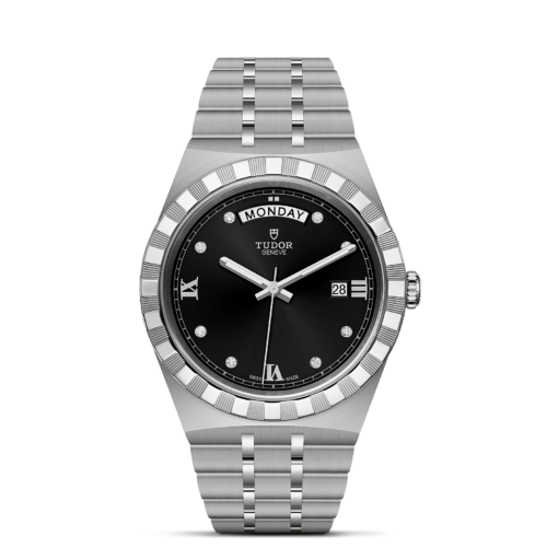 A M28600-0004 with black dials on a black background.