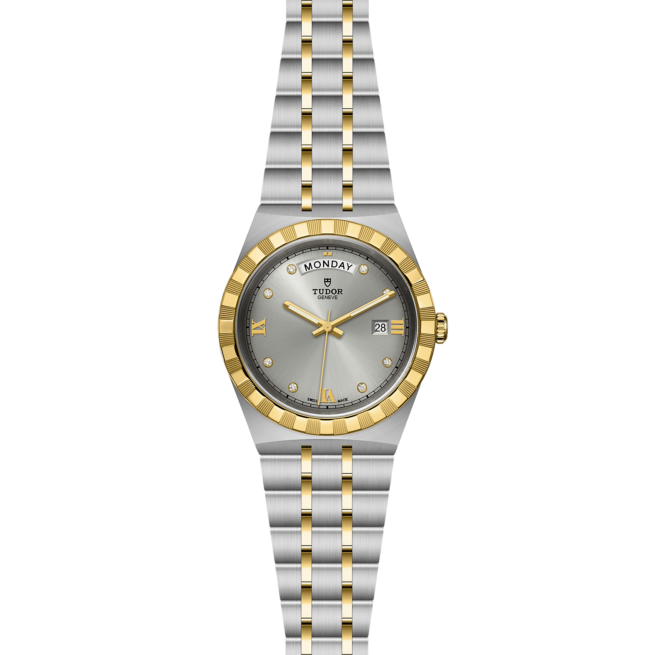 A women's watch M28603-0002 with a silver and gold bracelet.