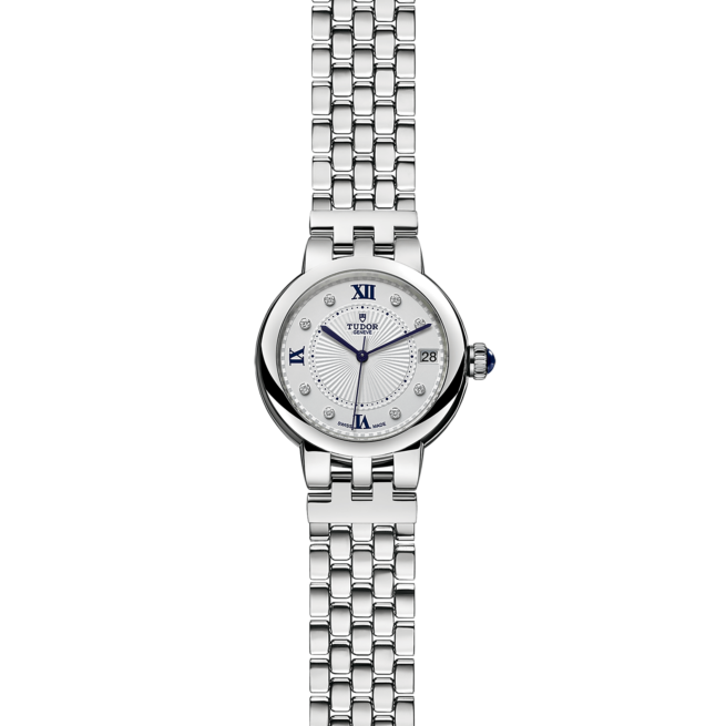 A women's watch with M35800-0004 dials on a black background.