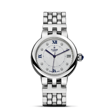 A women's watch with M35800-0004 dials on a black background.