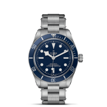 The M79030B-0001 watch with blue dial.