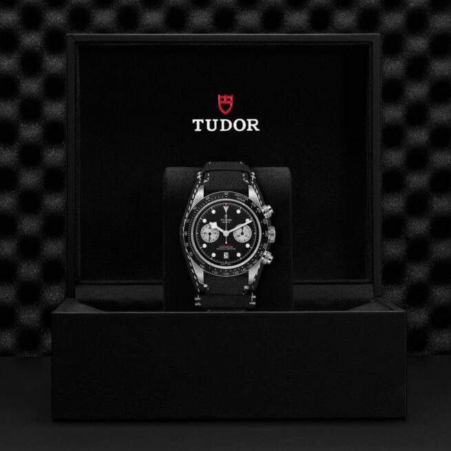 tudor M79360N-0005 chronograph watch in a black box.