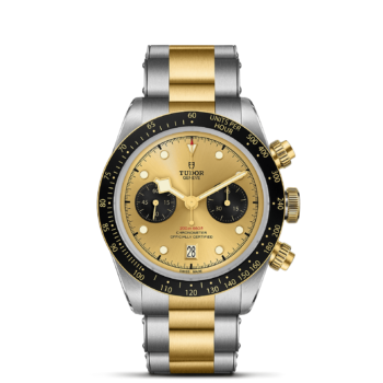The M79363N-0007 chronograph in gold and silver.