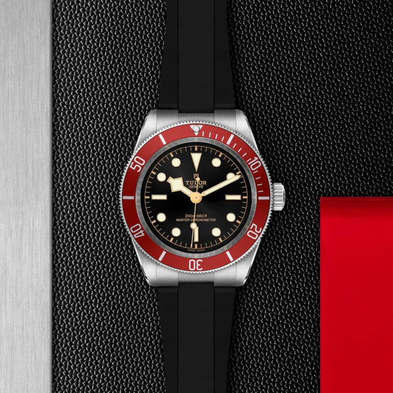 A M7941A1A0RU-0002 watch with a red bezel.