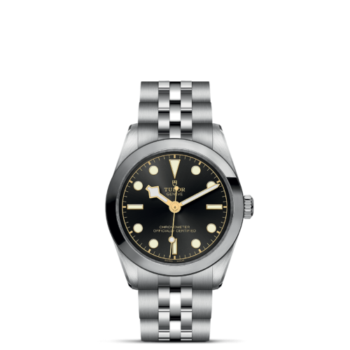 The M79600-0001 watch on a black background.