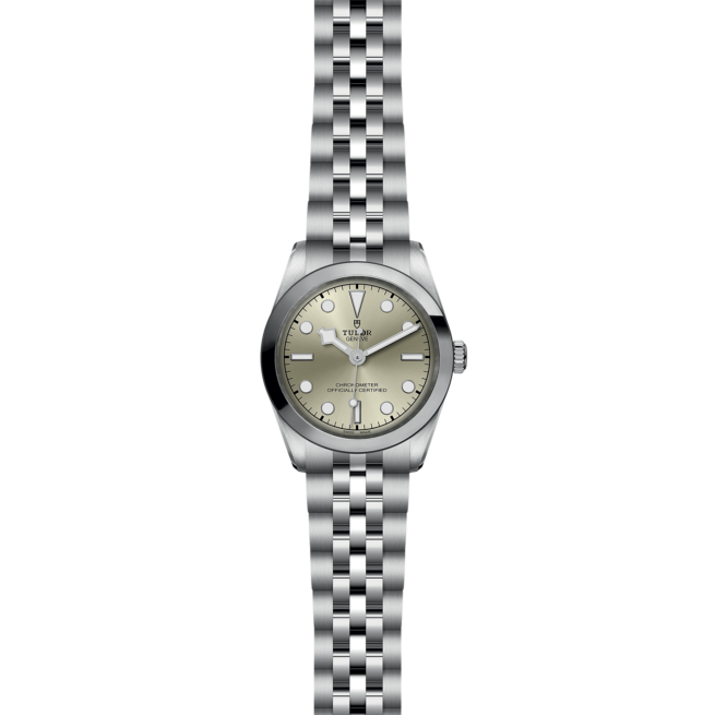 A M79600-0003 ladies watch on a black background.