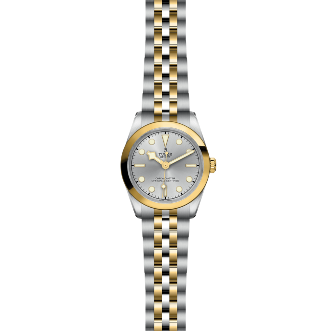 A ladies tudor watch with a gold and silver dial - M79603-0002