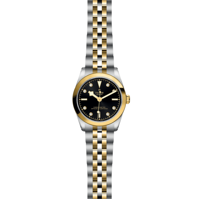 A M79603-0006 ladies watch with a black dial.