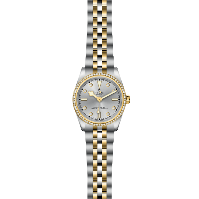 M79613-0006 lady's watch in two tone stainless steel and yellow gold.