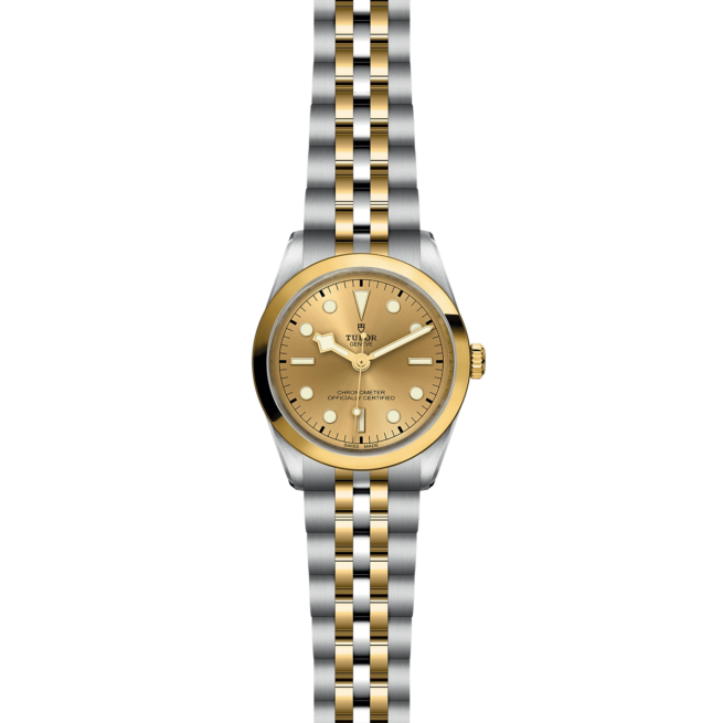 A M79643-0005 ladies watch with a yellow gold dial.
