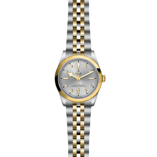 A Rolex ladies watch in two tone gold and silver, model M79643-0007.