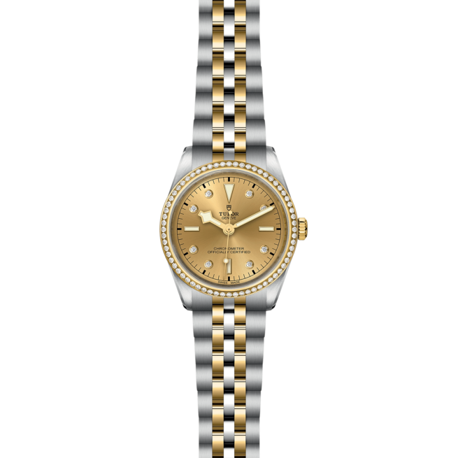 A Rolex ladies watch M79653-0007 with yellow gold and diamonds.