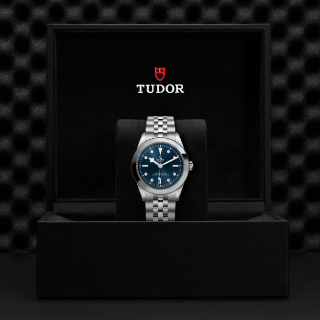 A tudor M79660-0005 watch in a black box.