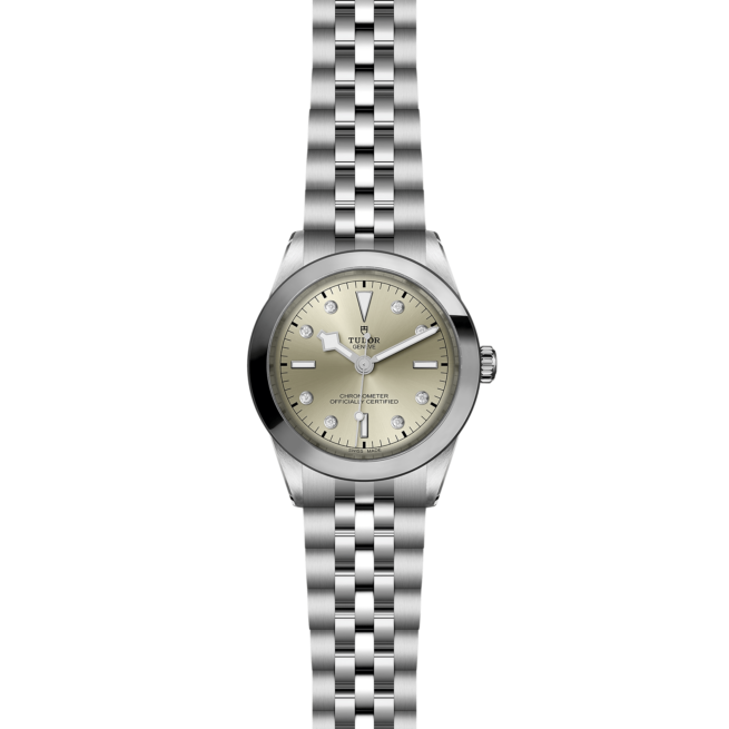 A M79660-0006 ladies watch on a black background.