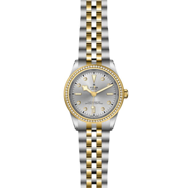 A ladies M79673-0005 watch in two tone gold and silver.