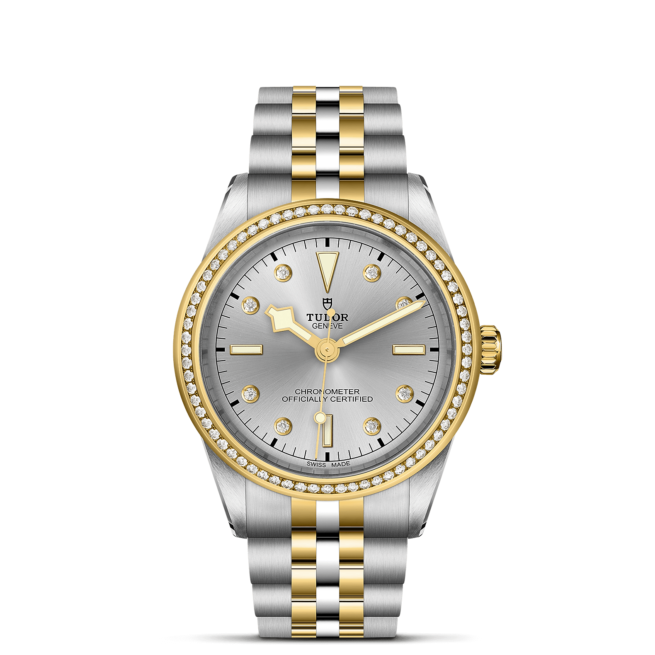 The M79673-0005 Oyster watch in two tone gold and silver.