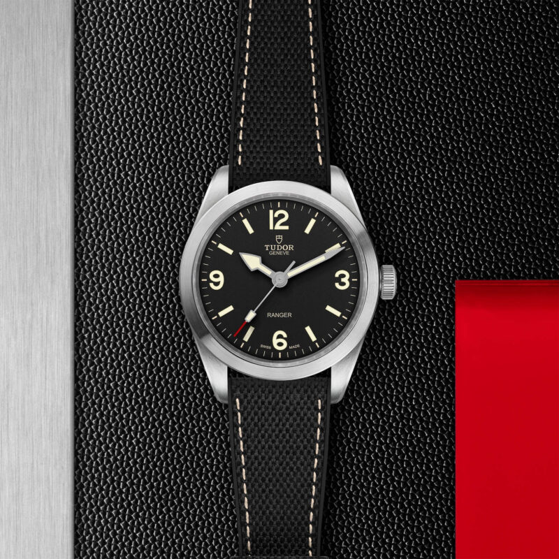 A M79950-0002 watch on a black background.