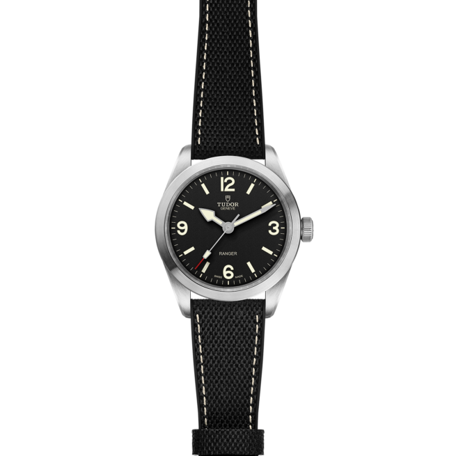 A M79950-0002 watch on a black background.