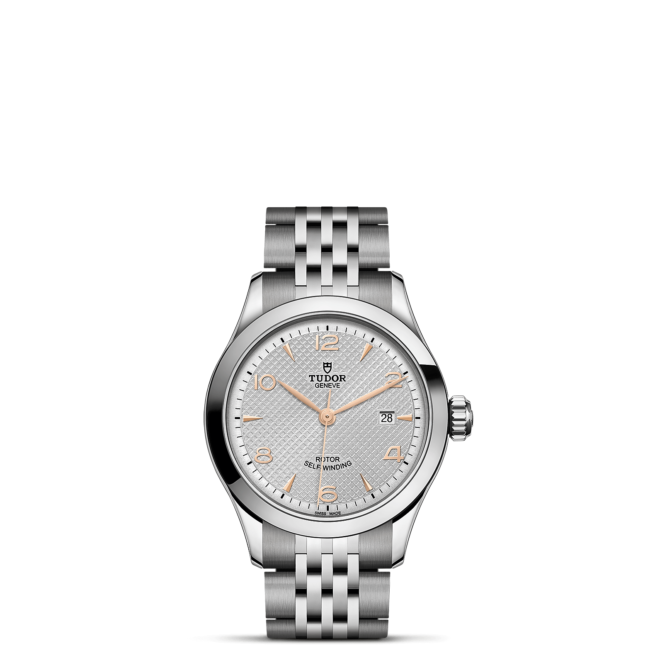 M91350-0001 lady's watch with a silver dial.