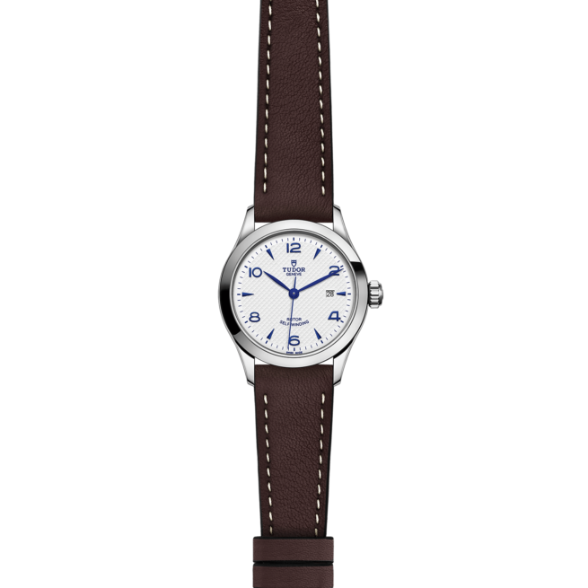 A women's watch with a brown leather strap M91350-0010.